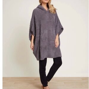 Barefoot Dreams Charcoal Hooded Poncho